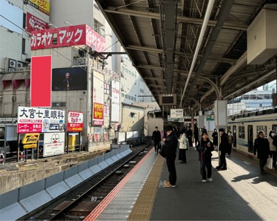 大宮駅ホーム前　湯澤ビル（側面）