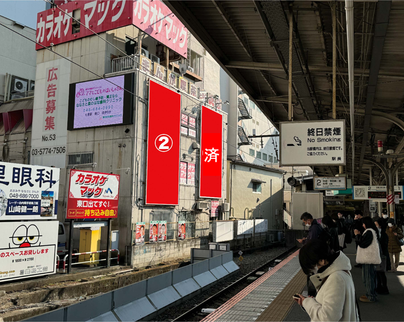 大宮駅ホーム前　湯澤ビル（正面）